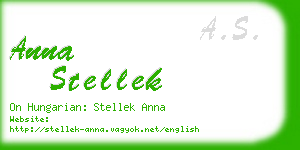 anna stellek business card